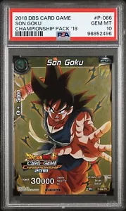 PSA 10 Son Goku P-066 Championship Pack 2018 Winner DBS Dragon Ball Super - Picture 1 of 2