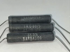 IRC BARBADOS 3.000 Ohm 10 Watt AS-10 Drahtwiderstand Neu Menge (3) - Bild 1 von 12