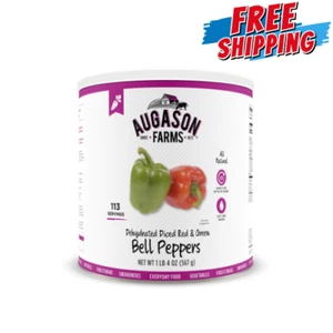 Augason Farms Dehydrated Diced Red & Green Bell Peppers 1 lb 4 oz No. 10 Can
