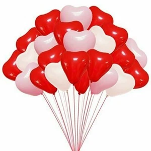 100pcs Heart Shaped Latex Thickening Wedding Birthday Party Balloon 10  inch - Picture 1 of 1