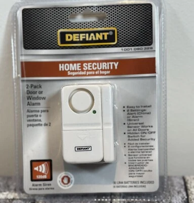 Defiant Home Security 2-Pack Door or Window Alarm 120dB Alarm Siren - White - Image 1 of 4