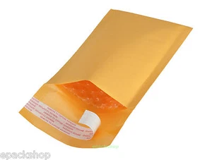 20 Kraft Bubble Mailer gepolsterte Umschläge Tasche 4"" x 7""_100 x 175 + 40 mm_INNENGRÖSSE - Bild 1 von 12
