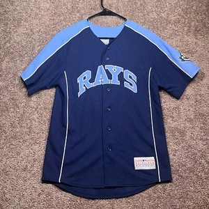Camiseta de Mercancía Genuina Para Hombre M Azul Marino Tampa Bay Rays Zobrist MLB - Imagen 1 de 9