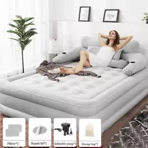 Sofá cama colchón de aire tamaño queen para sofá inflable portátil interior exterior EE. UU. - Imagen 1 de 10