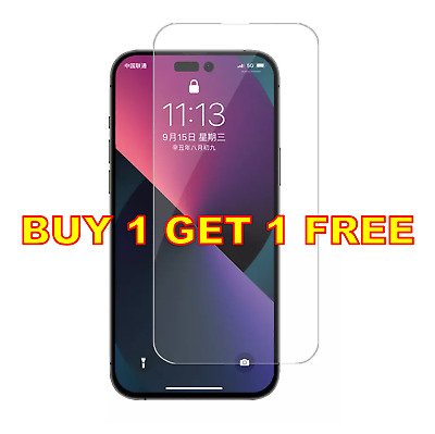Tempered Glass Screen Protector For IPhone 14 13 12 Pro Max Mini XR X XS MAX SE2 • 2.24£