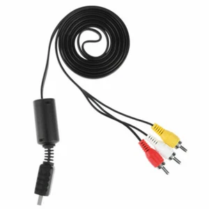 Audio Video AV Kabel Ersatz für Sony PS2 PS3 Konsole Kabel schwarz 2,5 m - Bild 1 von 5