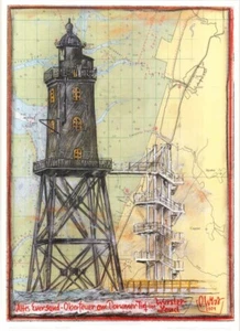 Kunstdruck "Altes Eversand - Oberfeuer" (Wurster Land) - von OLE WEST - (2002) - Bild 1 von 1