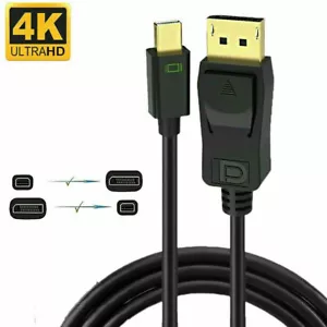 Mini DisplayPort to DisplayPort Cable Mini DP to DP Adapter HD Video 4K 60Hz 6FT - Picture 1 of 12