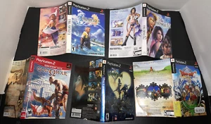Lot Of 5 PS2 Case Art Inserts RPG Final Fantasy X X-2 Dragon Quest VIII More - Picture 1 of 6