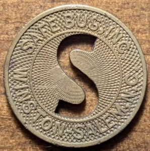 Winston-Salem, North Carolina NC Safe Bus, Inc. Good For One Fare Transit Token - Picture 1 of 4