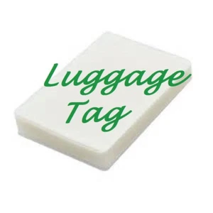 500 Luggage Tag 5 Mil Laminating Pouches Sleeve NO SLOT 2-1/2 x 4-1/4 X-Clear - Picture 1 of 6