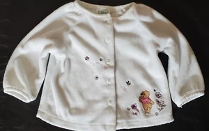 Dinsey Girls Winnie the Pooh Embroidered Soft Fleece Jacket - Size 6M - EUC - Picture 1 of 8