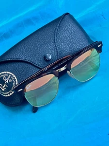 Ray Ban Sonnenbrille RB 3016 Clubmaster 990/70 Havana Braun Horn Gold Spiegel - Bild 1 von 6