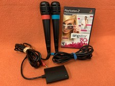 Singstar 80s PlayStation 2 PS2 Complete Game W/ Microphone & USB Converter Lot!