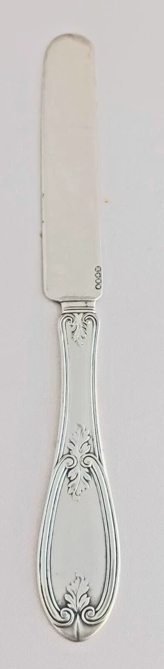 Cuchillo de té Coin plata patrón oliva todo plata - 7 1/2" Foto 1 de 4