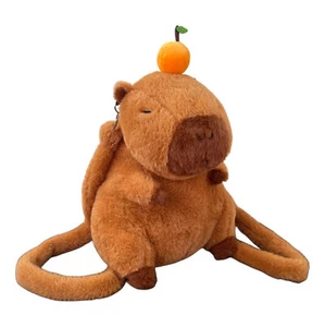 Capybara Plush Backpack Fashion Plushie Doll Capybara Crossbody Bag for Kids - Picture 1 of 12