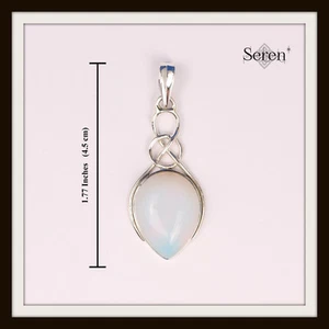 CIONDOLO NODO CELTICO OPALITE ARGENTO STERLING ~ OMAGGIO VELOCE P&P - Foto 1 di 1