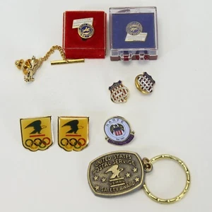 USPS United State Post Office Pins Lot 9 NARFE Service Award Sachbearbeiter Pin Adler - Bild 1 von 12