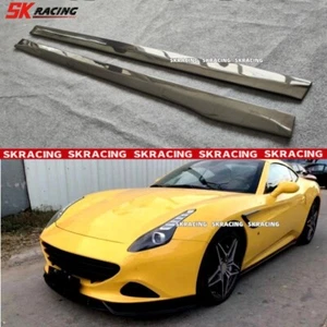 Para Ferrari California T 2015-2018 Faldas laterales de fibra de carbono real Panel de ajuste de labios - Imagen 1 de 17