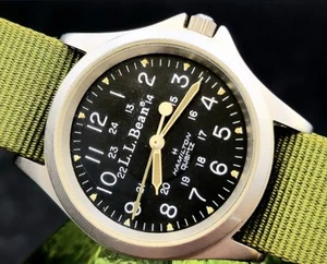 Vintage HAMILTON "L.L. Bean" Quartz 'Roger Moore' Military Field Men's Watch !! - Picture 1 of 4