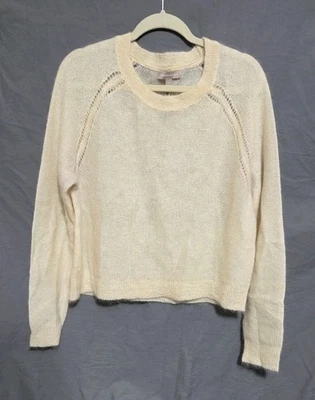 Mujer Banana Republic Crema Mohair/Lana Suéter Talla L Manga Raglán Calce Suelto Foto 1 de 4