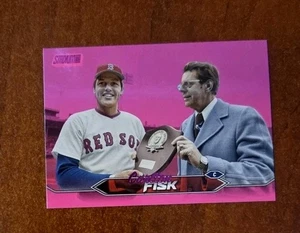 2024 Topps Stadium Club Carlton Fisk Pink #22 Boston Red Sox - Picture 1 of 1