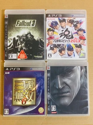 PS3 Spiel 4er Set Fallout 3, Pro Baseball Spirits 2013, Metal Gear Solid 4, - Bild 1 von 4