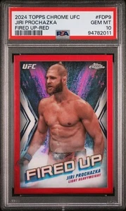 2024 Topps Chrome UFC Jiri Prochazka Fired Up Red 3/5 Gem Mint PSA 10 Rare - Picture 1 of 6