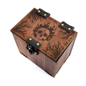 MTG Deck Box: Swamp Theme, 100+ Cards, Dice Tray, Commander EDH Handmade Wood - Picture 1 of 8