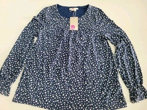 Boden Floral Shirt Colorful Ruffles Long Sleeve Spring Women's 10 NWT - Picture 1 of 5