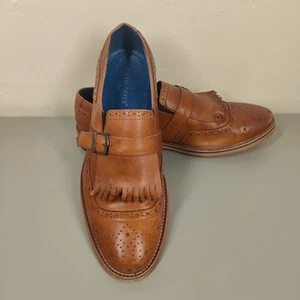 Zapatos Justin Reece Smart Brogue Reino Unido 10.5 para hombre cuero marrón tostado - Imagen 1 de 11