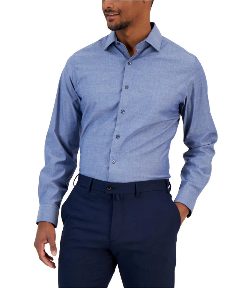Camisa de vestir elástica con botones bar III para hombre Foto 1 de 1