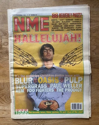 NME - LIAM GALLAGHER - OASIS COVER - XMAS ISSUE - DEC 1995 - Image 1 of 4