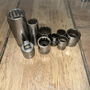 "Enchufes de accionamiento Snap-on (9) 3/8"" usados (g2)" - Imagen 1 de 6