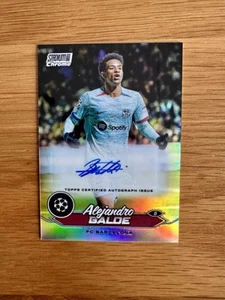 2023-24 Stadium Club Chrome UEFA Champions League Alejandro Balde Auto - Picture 1 of 2