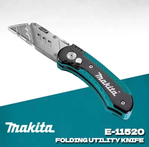 Cuchillo utilitario plegable Makita E-11520 - retráctil, cambio rápido, herramienta compacta - Imagen 1 de 4