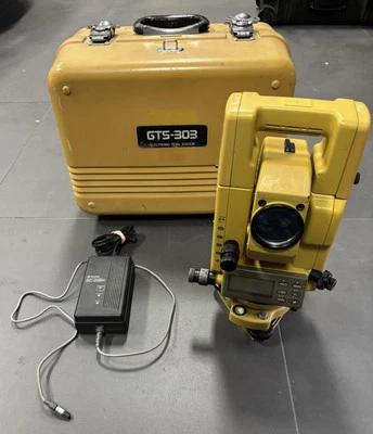 Topcon GTS-301D 2" Total Station w/ Battery Charger & Transport Case GTS-300 - Image 1 of 4