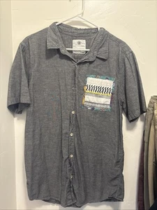 On the Byas Button up men's shirt Western Aztec Pocket Art to Wear Y2K large - Picture 1 of 2