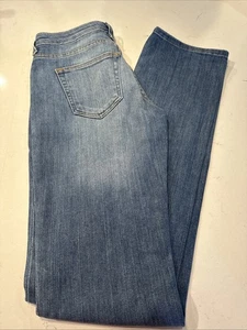 BOSTON PROPER Women Regular Size Mid Rise Straight Leg Jeans Size 4 Blue - Picture 1 of 6