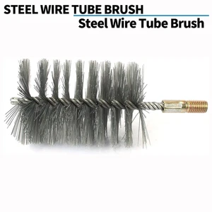 75mm Stainless Steel Round Wire Tube Pipe Cleaning Brush Thread For Rotary Tool - Picture 1 of 6