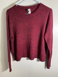 Divided by H&M Junior Strickpullover Damen M marine/rot meliert - Bild 1 von 3