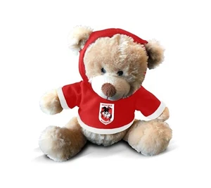 126683 ST GEORGE DRAGONS NRL TEAM 7" PLUSH TEDDY BEAR WITH HOODIE GIFT IDEA - Picture 1 of 1