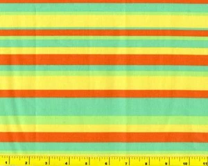 Green Yellow Orange Stripes By The Yard CSHSTR05295 - Picture 1 of 1