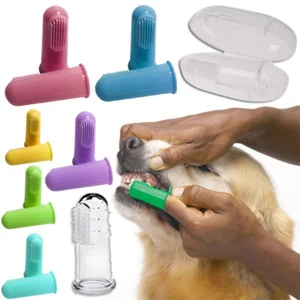 Dog Toothbrush Finger Brush Clean Teeth Mouth Pet Puppy Dental Oral Hygiene Care - Picture 1 of 17
