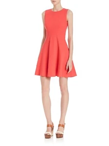 Diane von Furstenberg DVF Citra Ponte Jersey Dress in Ocean Coral Size 12 - Picture 1 of 10