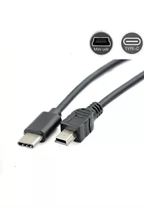 Type C USB to Mini USB Cable USB-C Male to Mini-B Male Charging & Data  Cynic UK - Picture 1 of 3