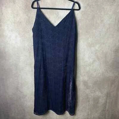 Vestido sin Mangas BB Dakota Para Mujer Medio Azul Estampado Animal Forrado Cuello en V Pullover Foto 1 de 4