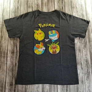 Pokémon T Shirt Youth Size XL 19in Width 24.5in Length Grey Big Kids Tee Pikachu - Picture 1 of 4