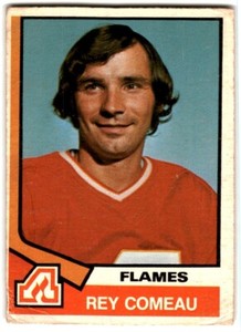 1974-75 O-Pee-Chee Rey Comeau #296 CREASED Atlanta Flames
