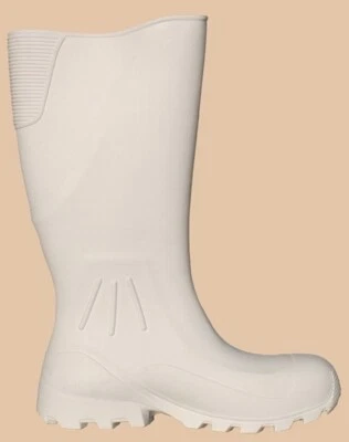 BILLY BOOTS WHITE WATERPROOF PROTECTIVE RAIN WORK BOOTS Hunting Fishing Farming Garden Mud